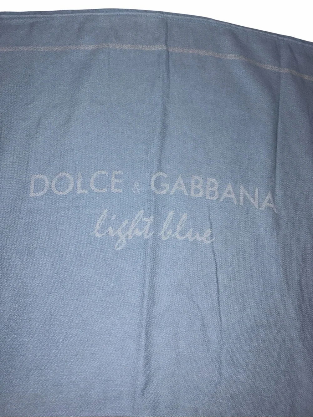EUC Dolce & Gabbana Light Blue Oversized Beach Towel Pool Swimming Designer